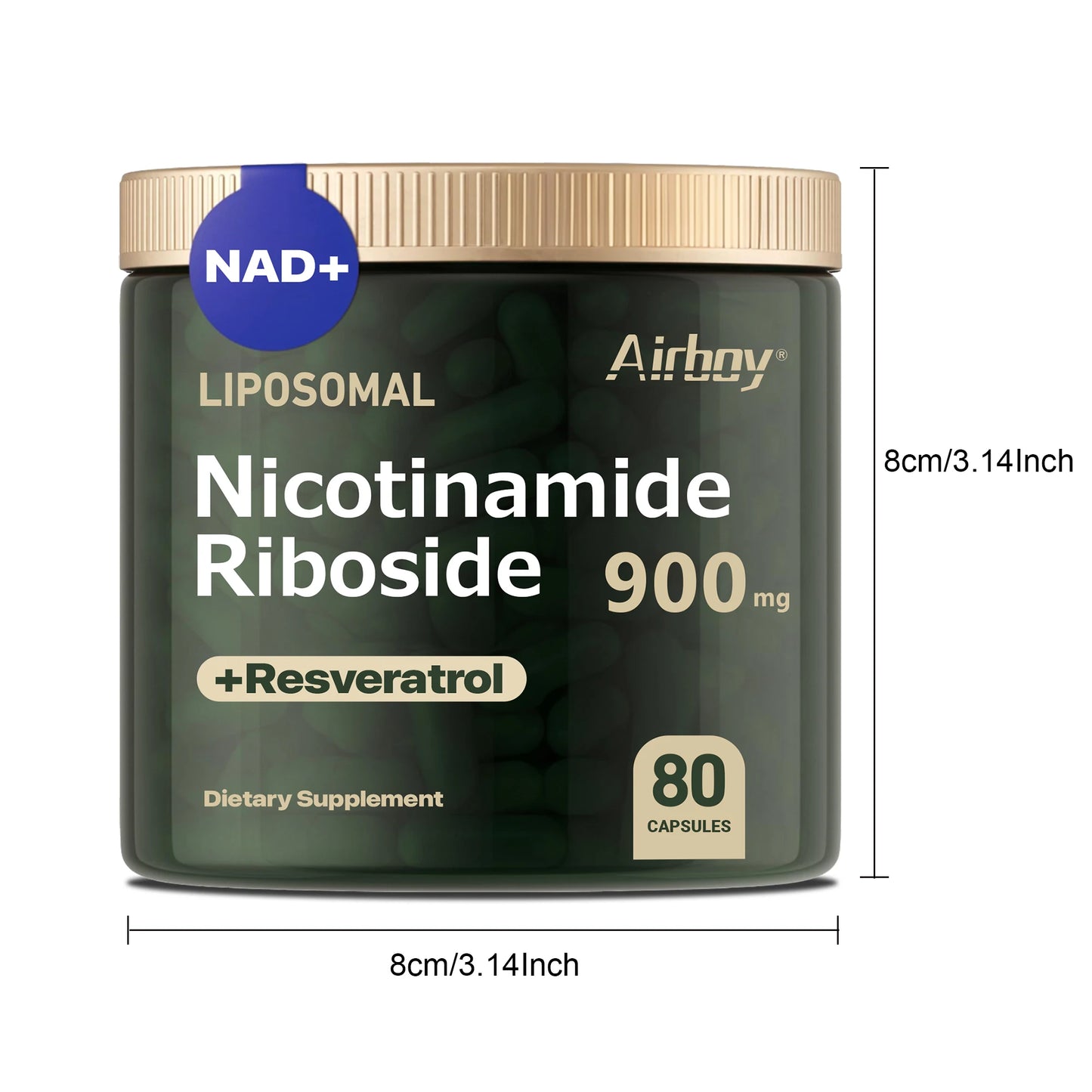 Airboy NAD Plus Liposomal Nicotinamide Nucleoside With Resveratrol