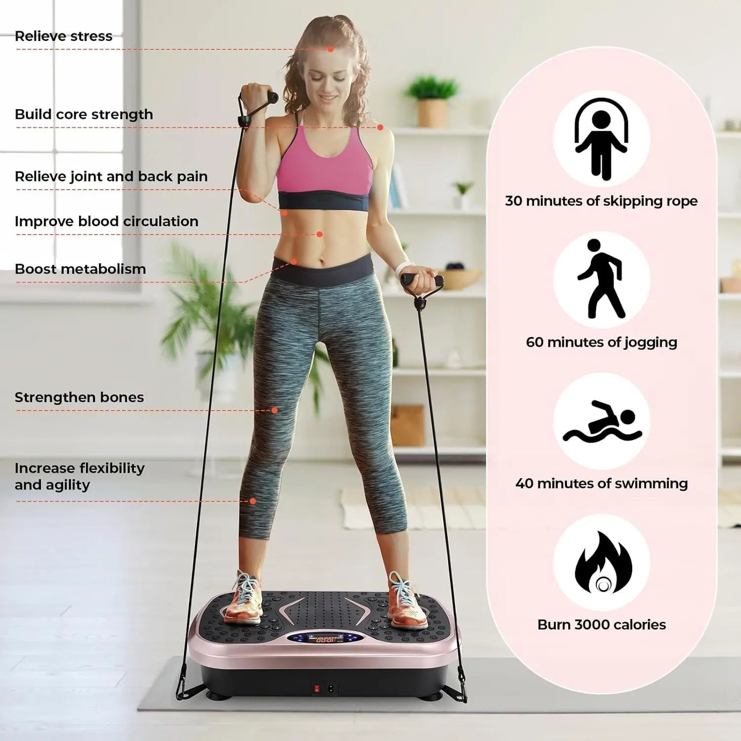 Vibration Plate Fitness Machine For Home Full Body Workout