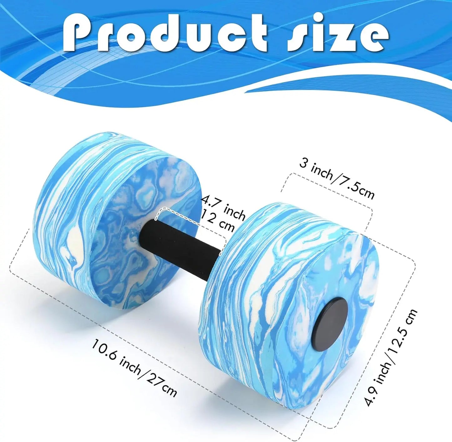 Aqua Dumbbells High Density EVA Foam for Water Aerobics