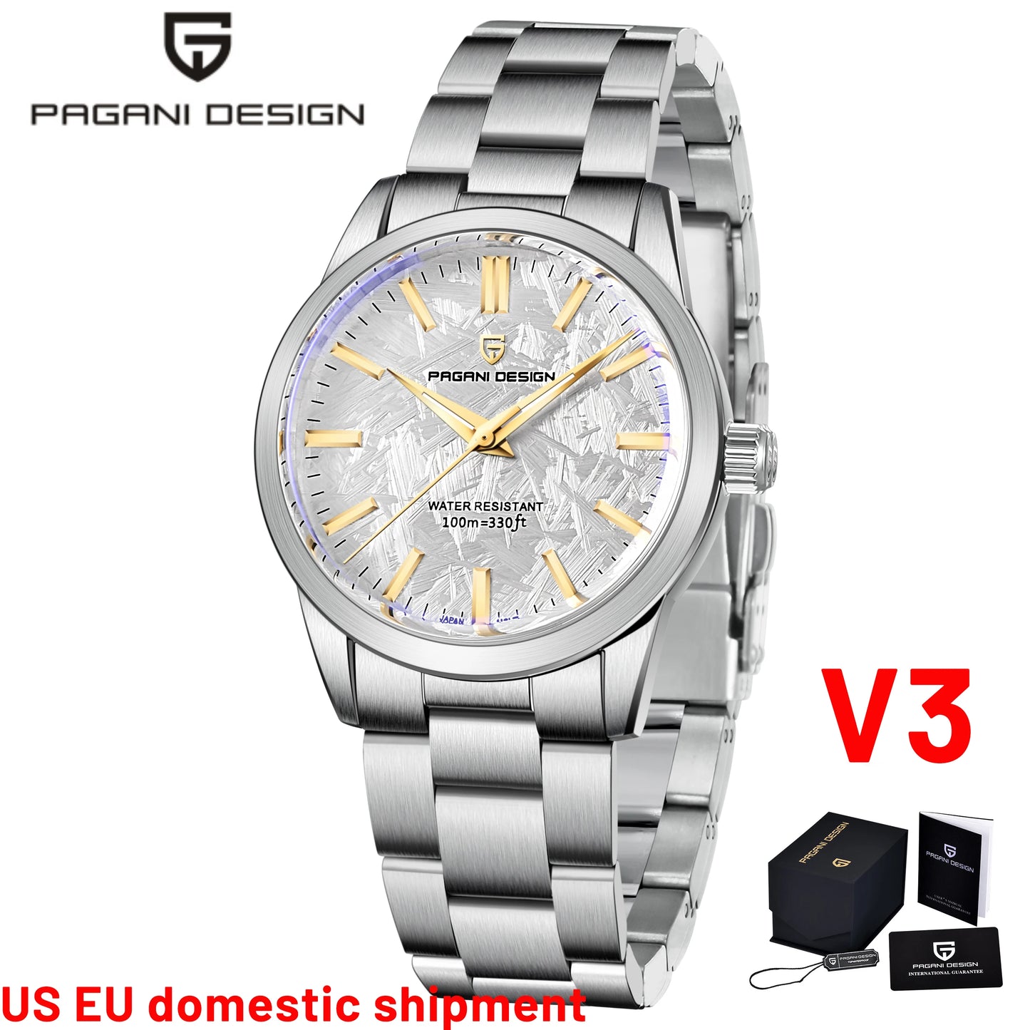 PAGANI DESIGN Ultra Thin Quartz Watch For Men