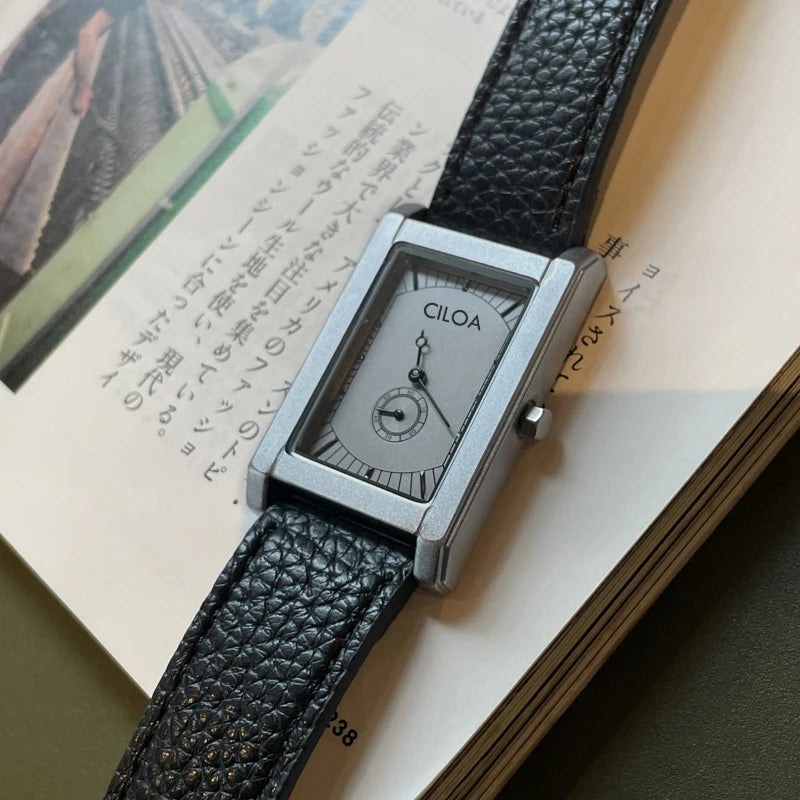 CILOA Square Men's Watch Waterproof Quartz Timepiece