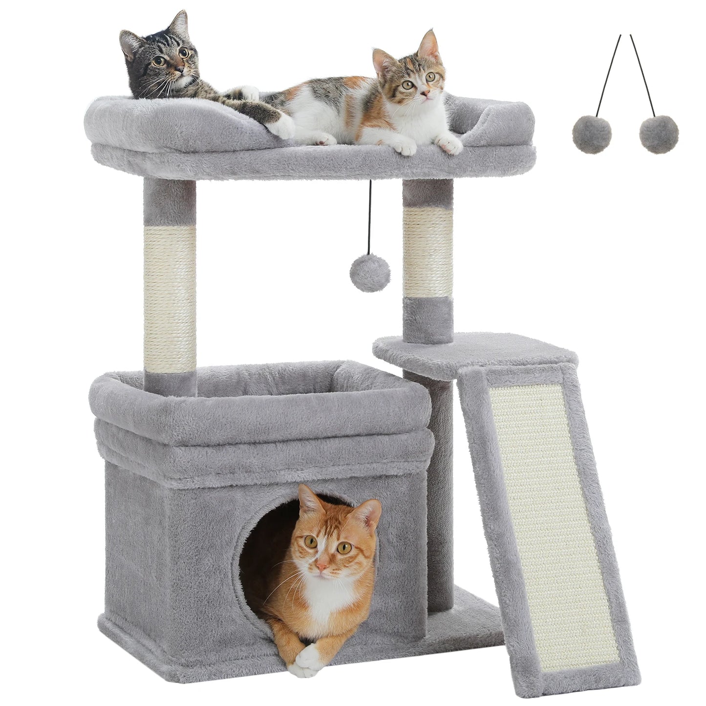 PAWZ Road Small Cat Tree Indoor Tower With Scratching Post