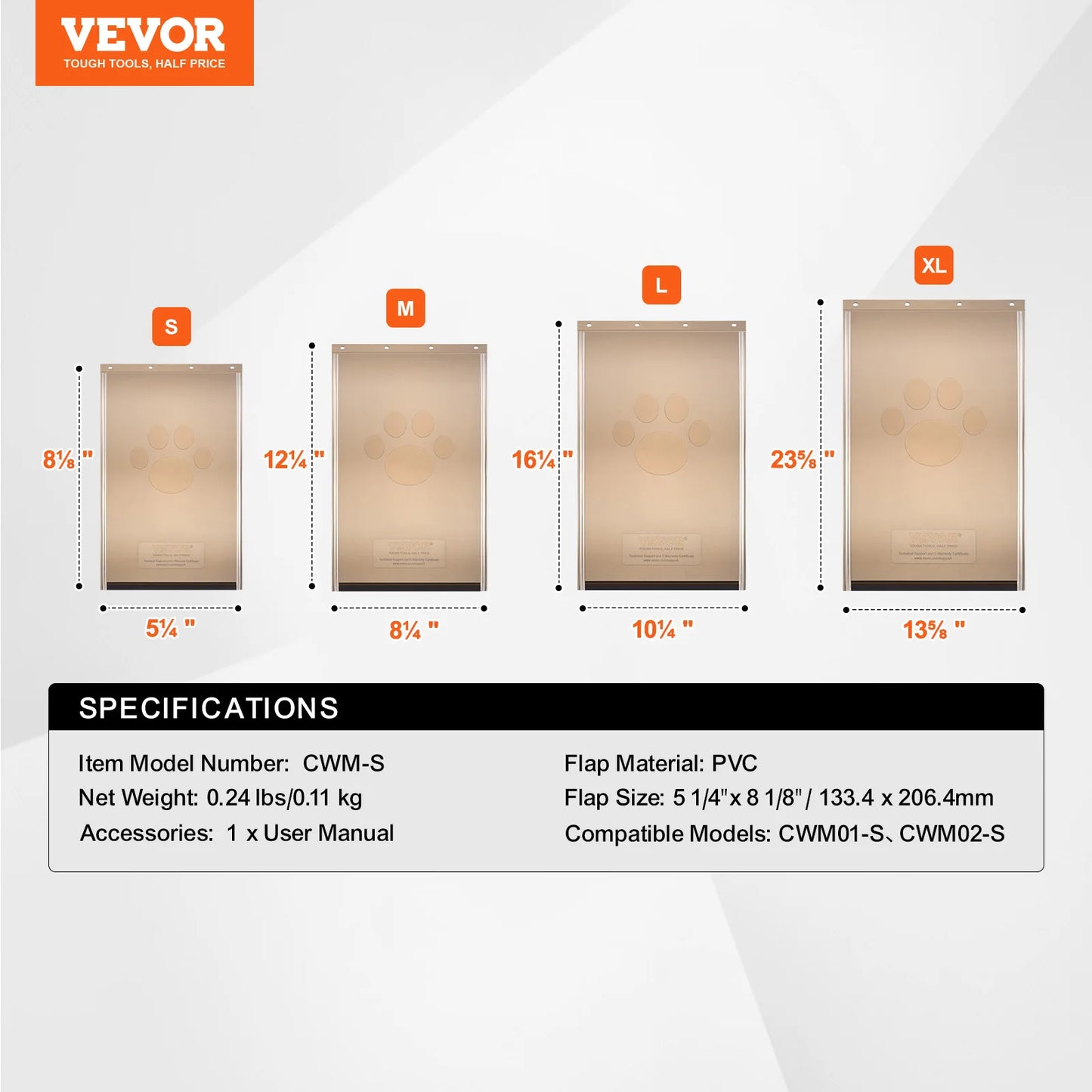NONEDog Door Pet Door Replacement Flap Magnetic Weatherproof PVC