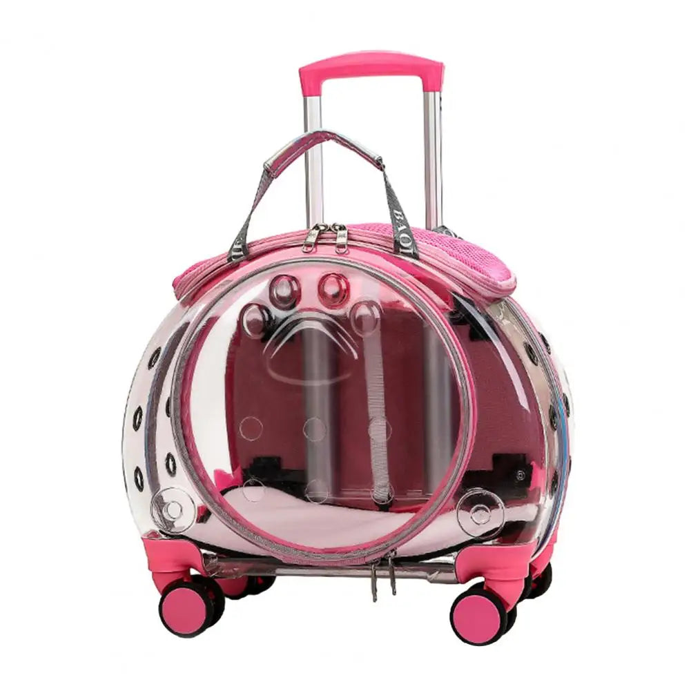 Pet Trolley Case With Ventilation Holes For Cats Travel Stroller