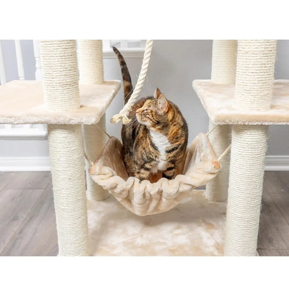 A7202 Real Wood Cat Tree For Multi-Level Climbing Design US Origin