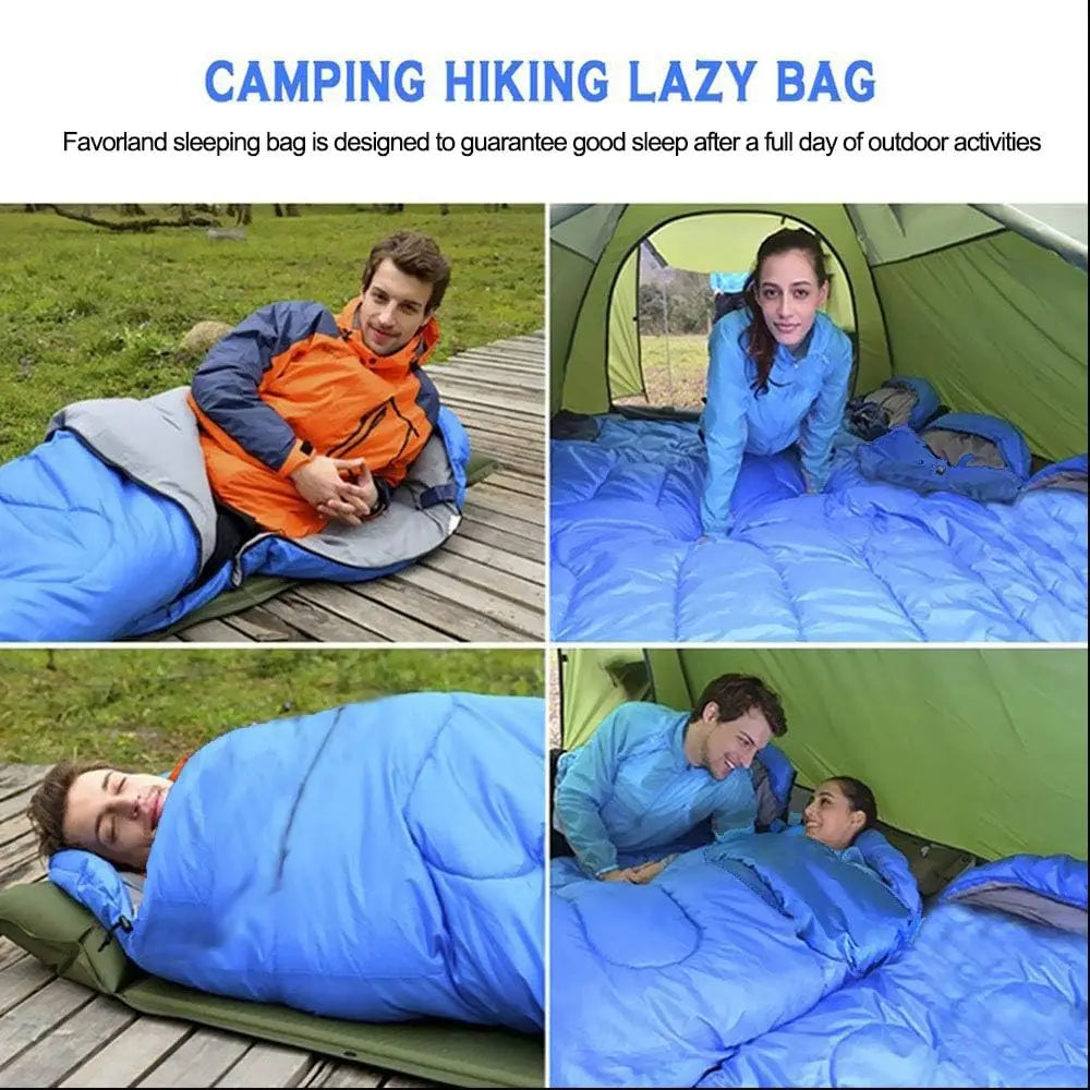 Cotton Sleeping Bag for Outdoor Camping, 5-20 Degree Comfort
