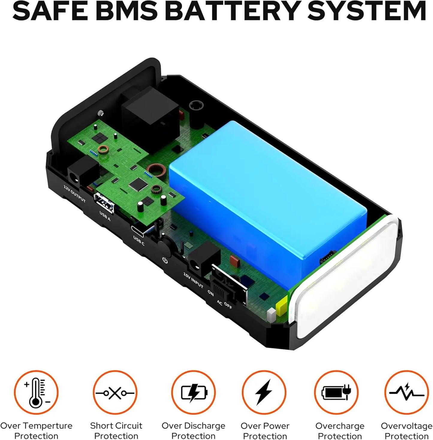 SinKeu Portable Power Bank with AC Outlet,65W/88.8Wh Power Station with QC 3.0 USB/USB-C for Camping Travel Outdoor Home Power