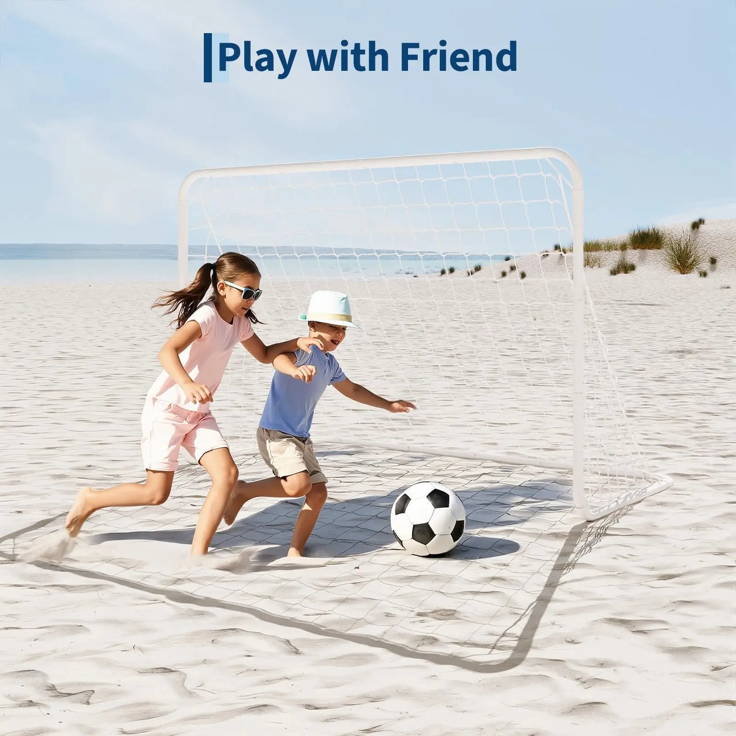 HiMISS Foldable Portable Soccer Goal For Backyard Training Net