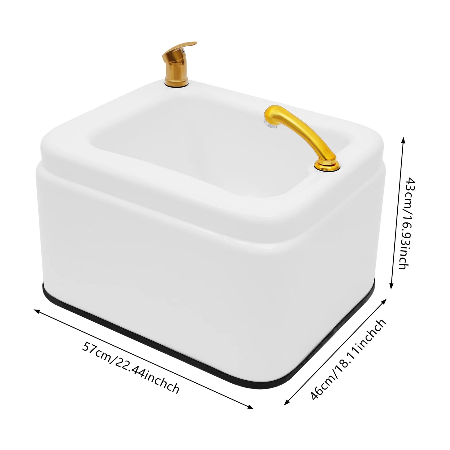 Bymaocar Acrylic Foot Bath With Massage And LED Spa Tub