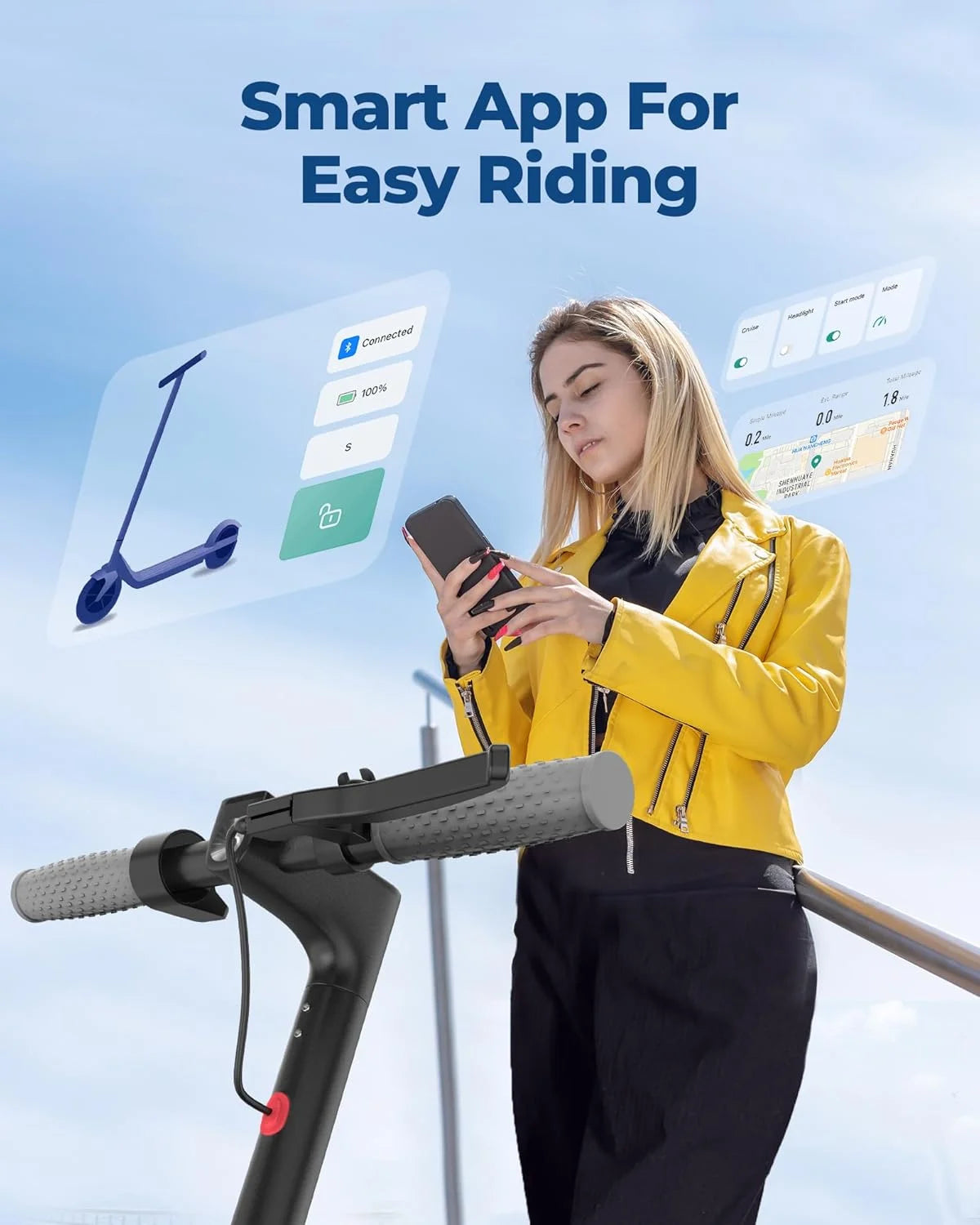 AOVOPRO AP07 Electric Scooter With Dual Shock Absorption