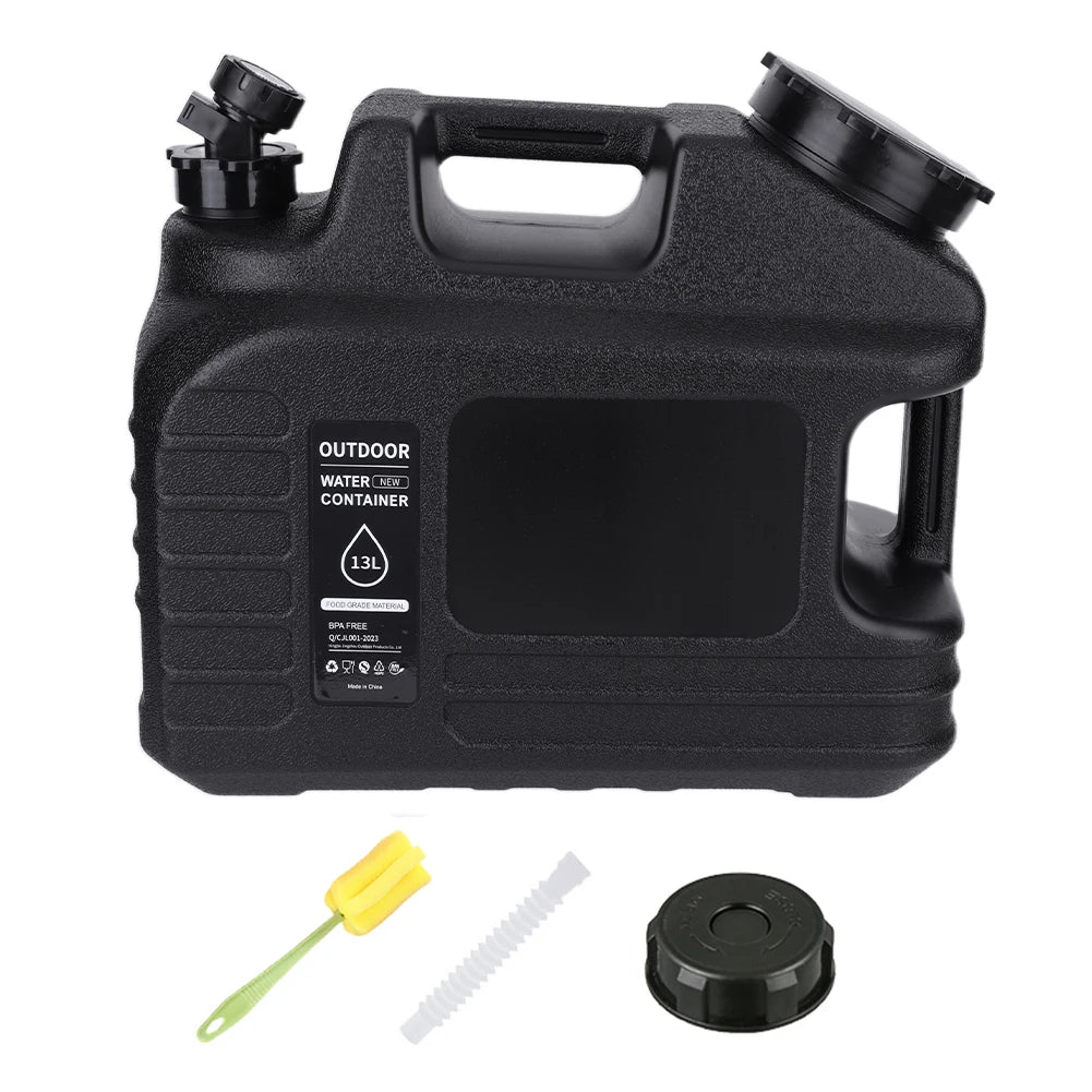 13L Camping Water Jug Removable Spigot Emergency Water Storage Portable for Outdoor Hiking Camping Home Use