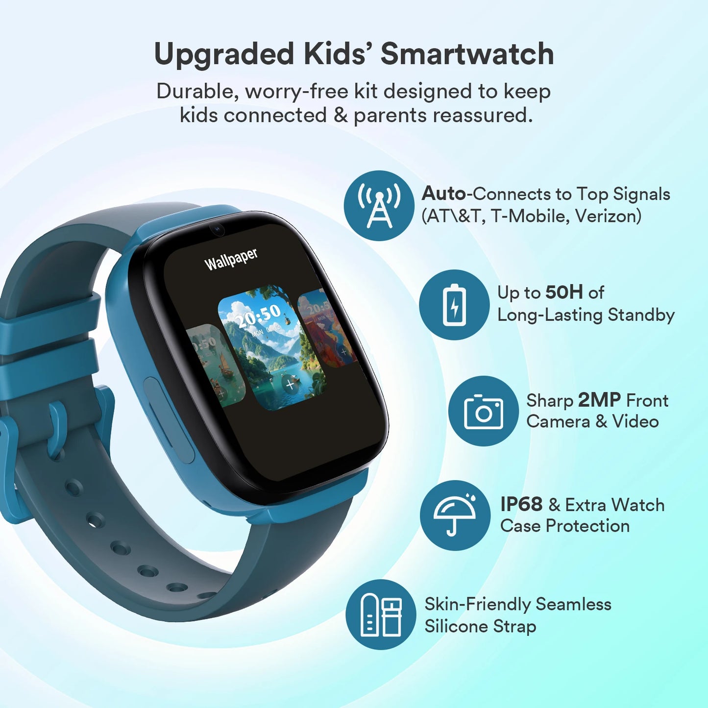 EIOTMART 4G Kids Smart Watch GPS Two-Way Call SOS Waterproof
