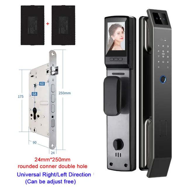 YKESD 3D Face Recognition Door Lock With Camera And Biometric Fingerprint