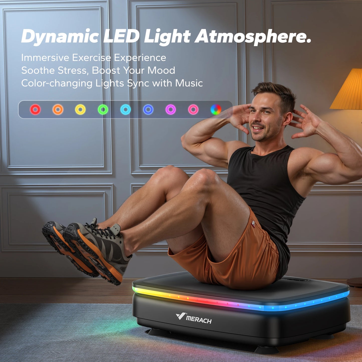 Merach Vibration Plate Exercise Machine Whole Body Workout Lymphatic Drainage