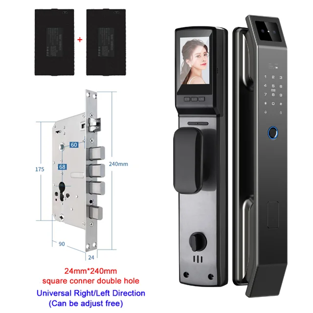 YKESD 3D Face Recognition Door Lock With Camera And Biometric Fingerprint