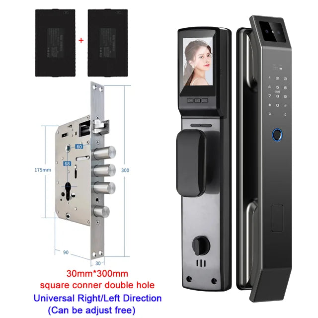 YKESD 3D Face Recognition Door Lock With Camera And Biometric Fingerprint