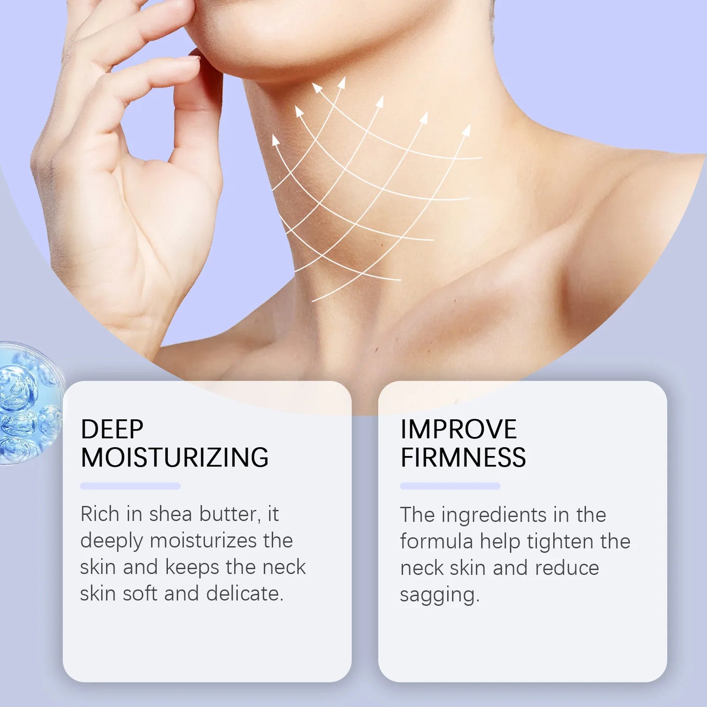 Hoygi Neck Care Cream Quick Absorbing Moisturizing Nourishing Firming Wrinkle