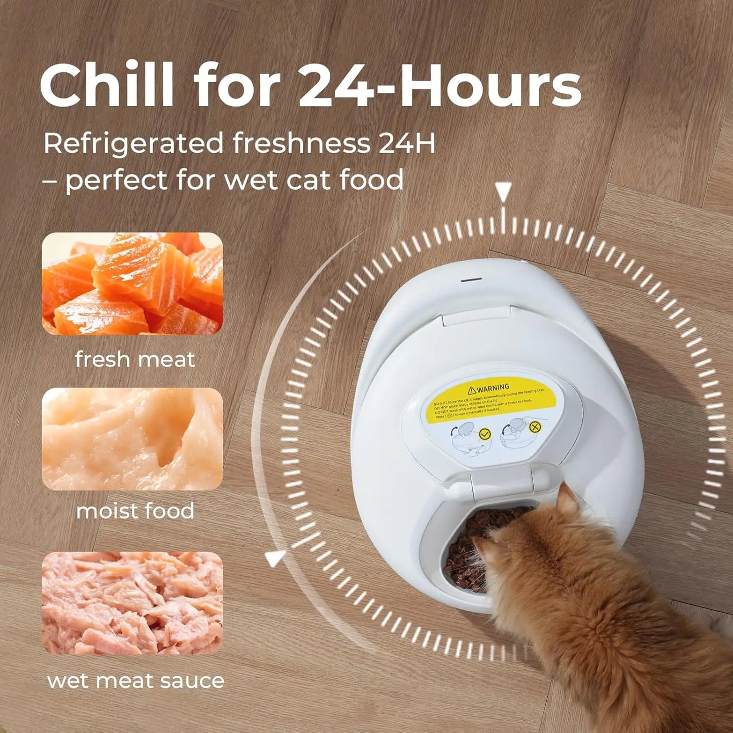 Robotail Upgraded Smart Wet Cat Feeder With Dual Temperature Refrigeration