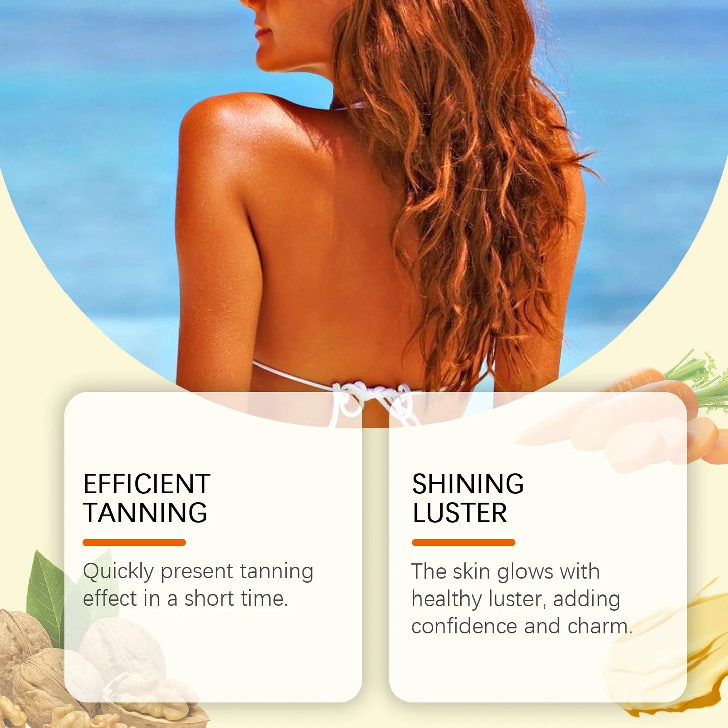 WIYUN Tanning Body Cream Bronzer For Summer Outdoors Moisturizing
