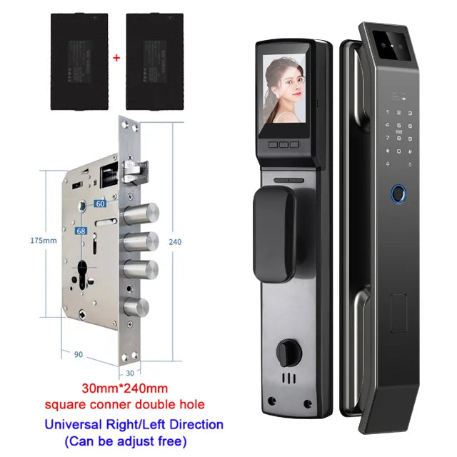 YKESD 3D Face Recognition Door Lock With Camera And Biometric Fingerprint