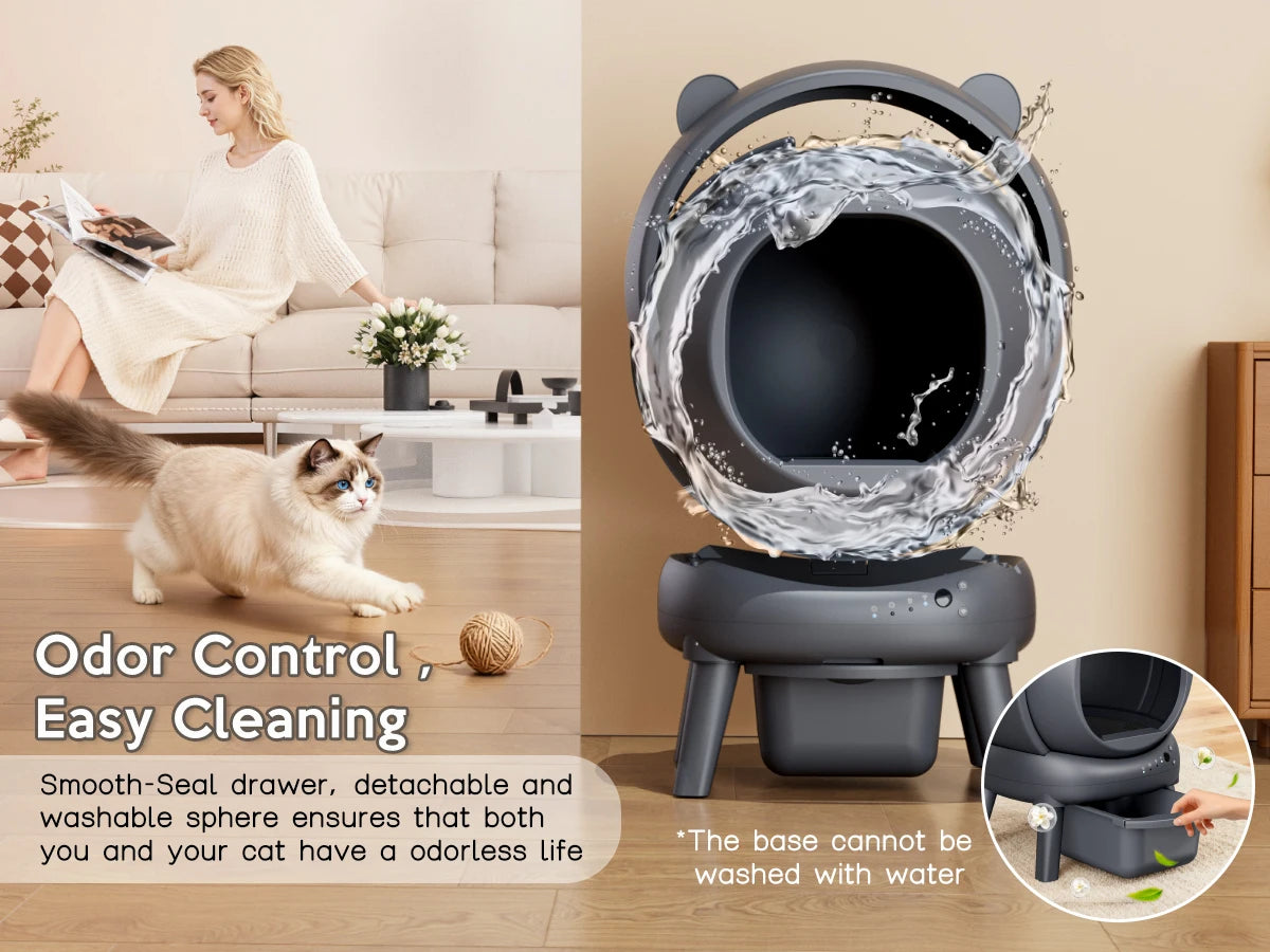 Cumridge Self Cleaning Litter Box With Infrared Safety Sensor