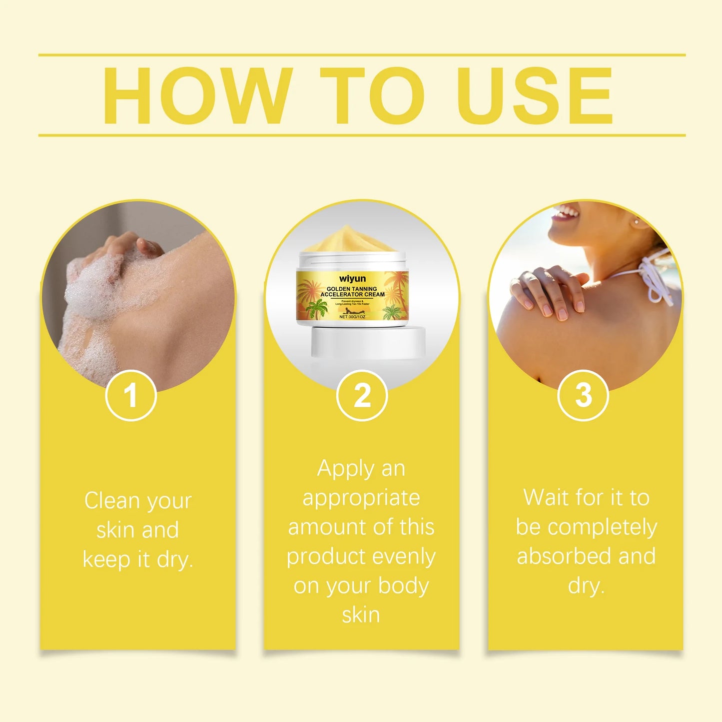 WIYUN Tanning Body Cream Bronzer For Summer Outdoors Moisturizing
