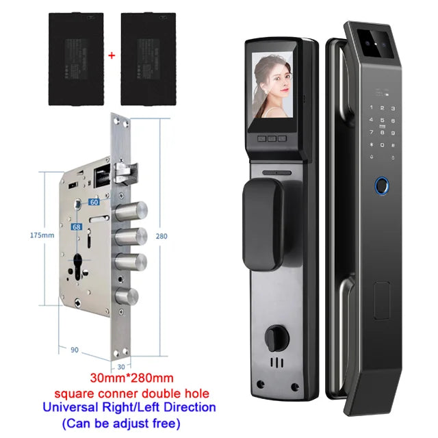YKESD 3D Face Recognition Door Lock With Camera And Biometric Fingerprint