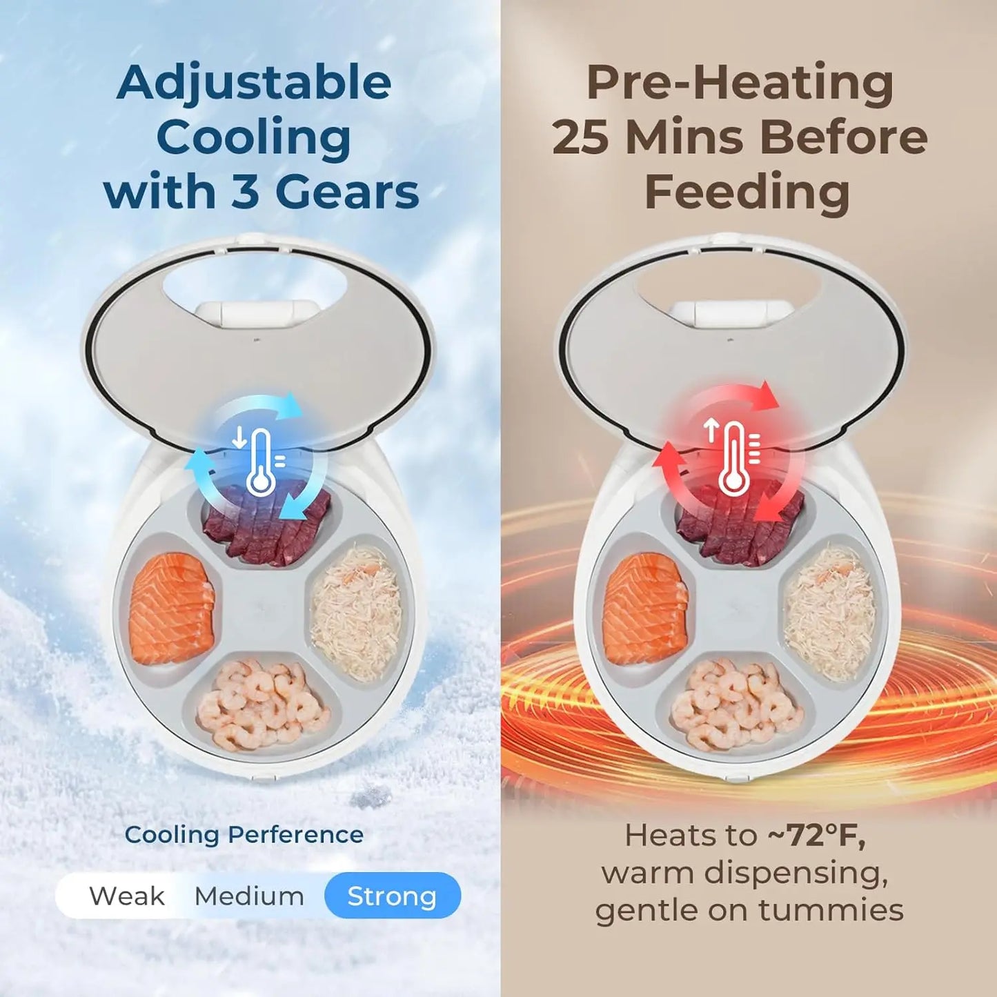 Robotail Upgraded Smart Wet Cat Feeder With Dual Temperature Refrigeration