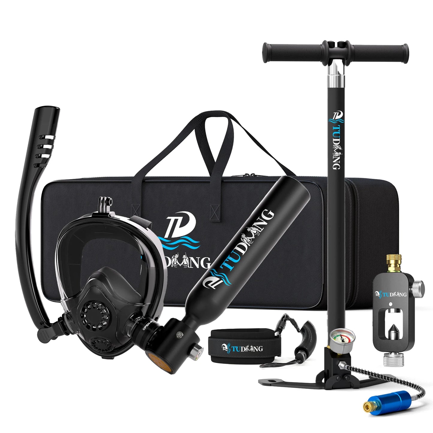 TUDIVING Portable Scuba Tank With Pump For Underwater Training
