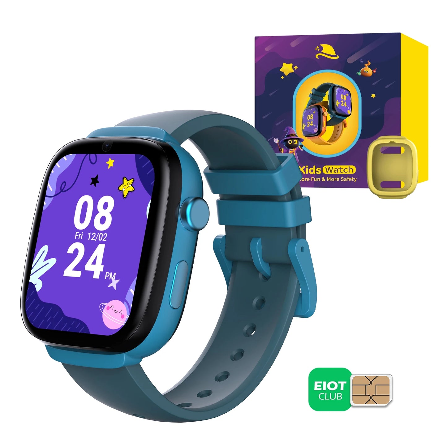 EIOTMART 4G Kids Smart Watch GPS Two-Way Call SOS Waterproof