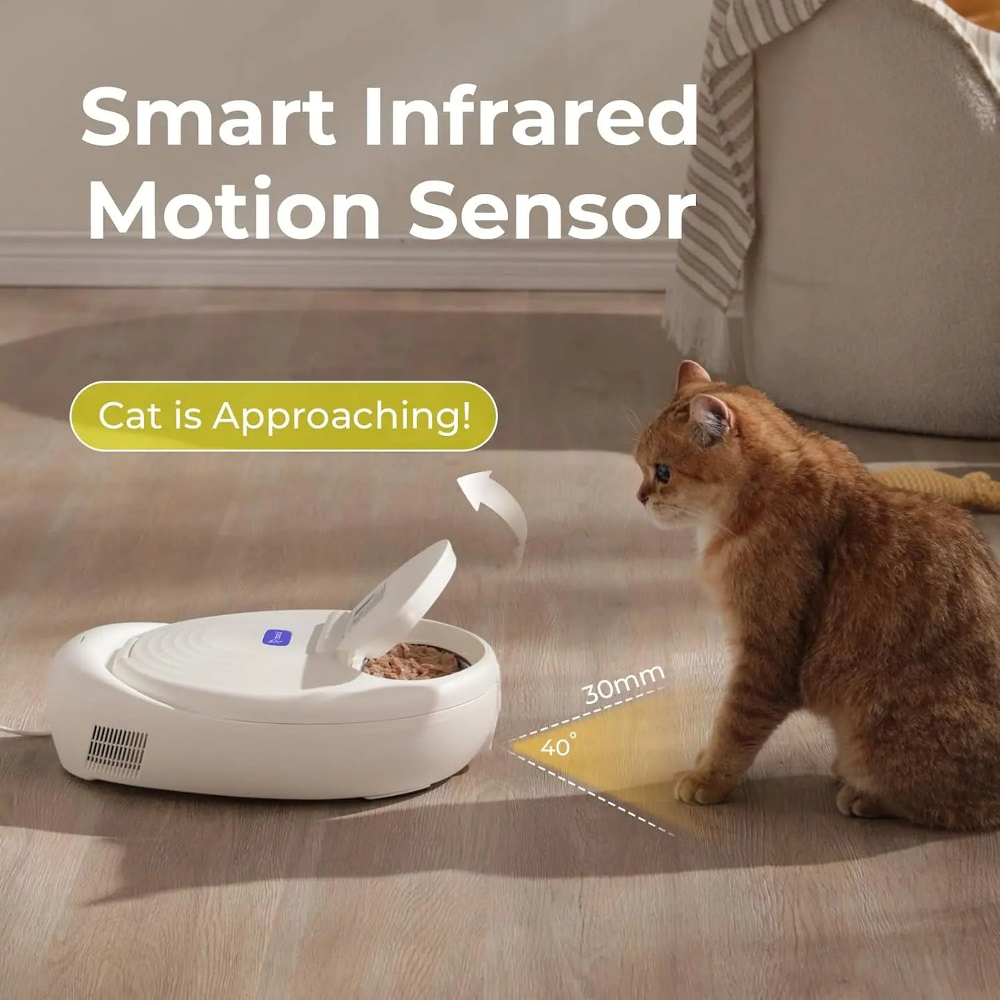 Robotail Upgraded Smart Wet Cat Feeder With Dual Temperature Refrigeration