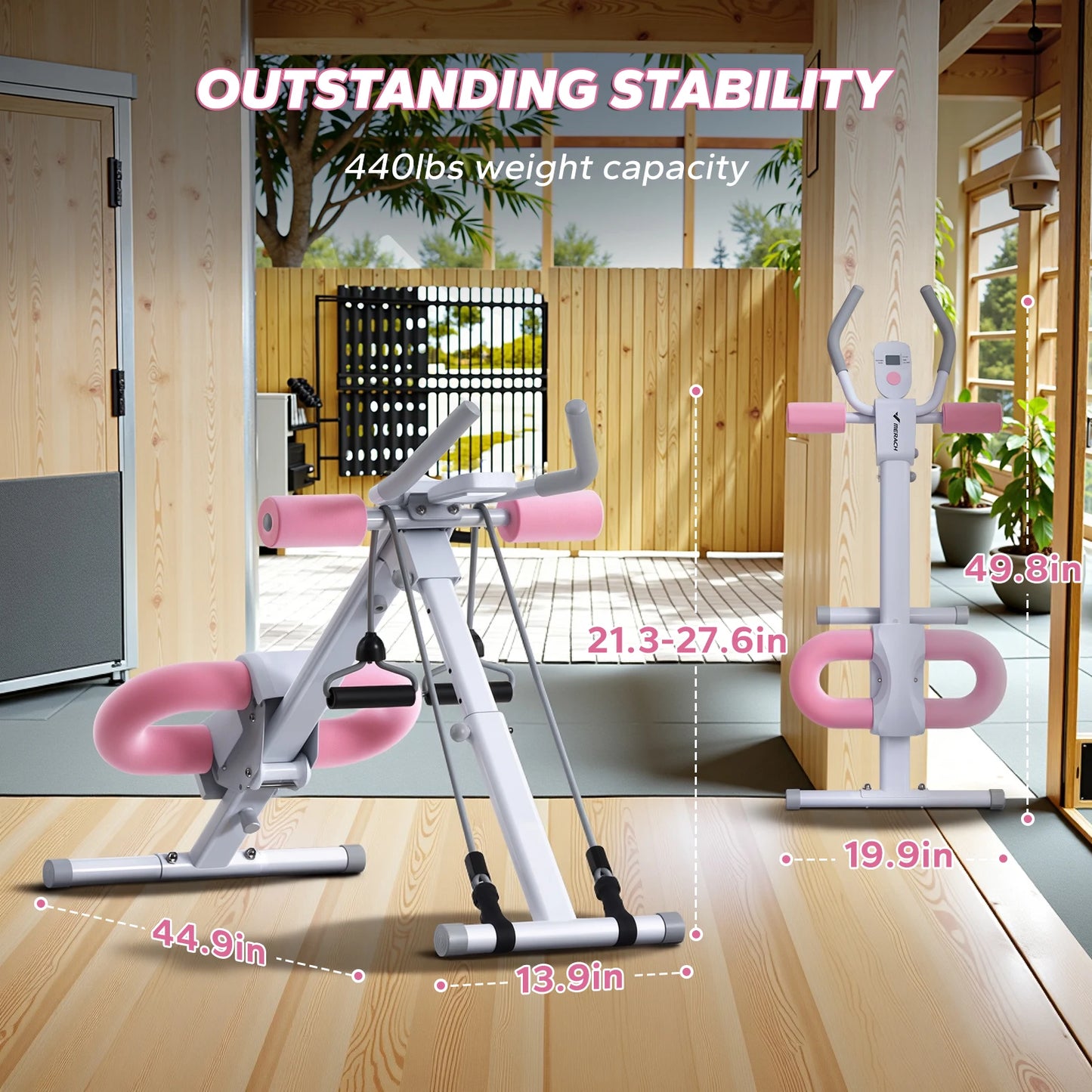 MERACH Ab Machine Adjustable Trainer For Core And Abs Workout