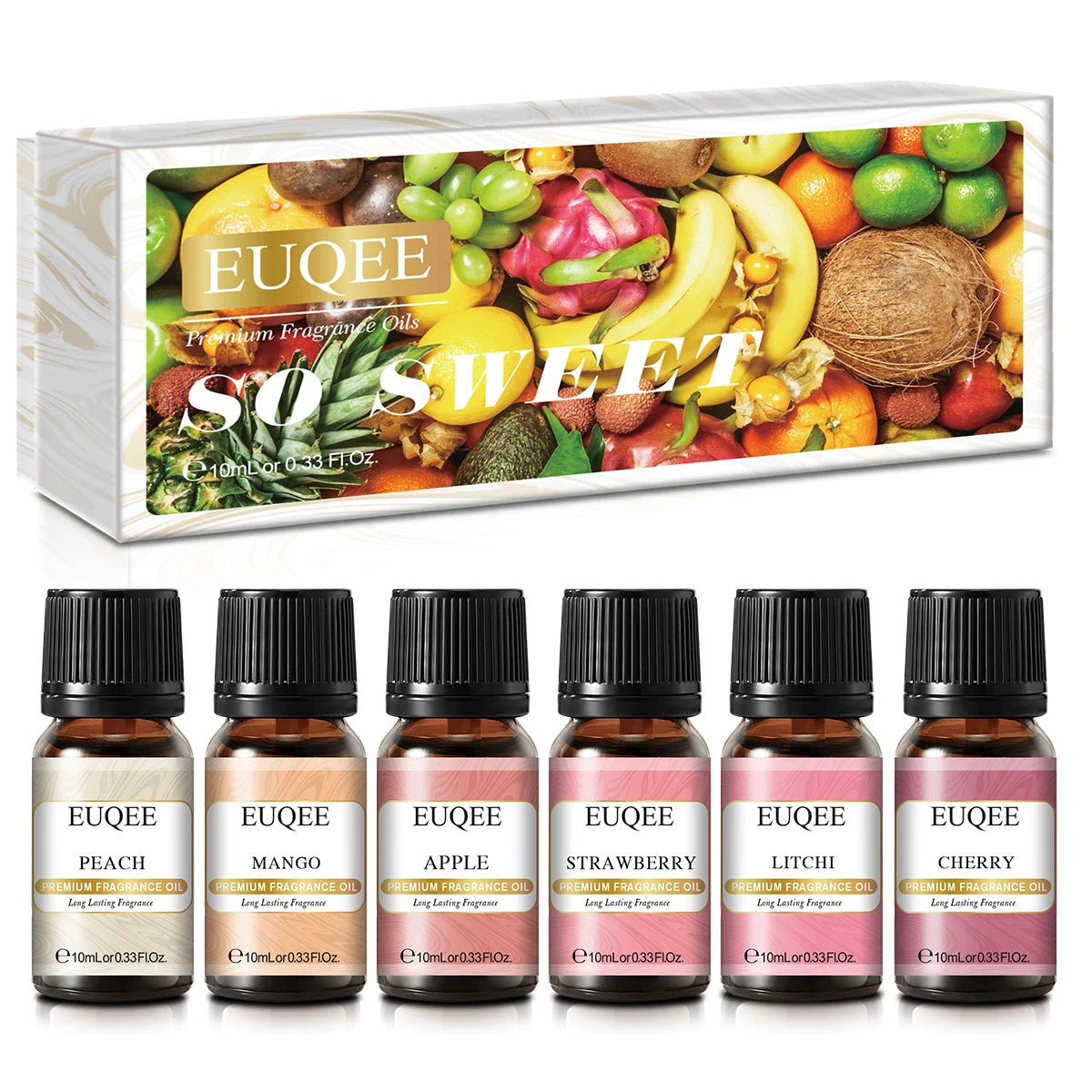 EUQEE Aromatherapy Fragrance Oil Gift Set Six Bottles