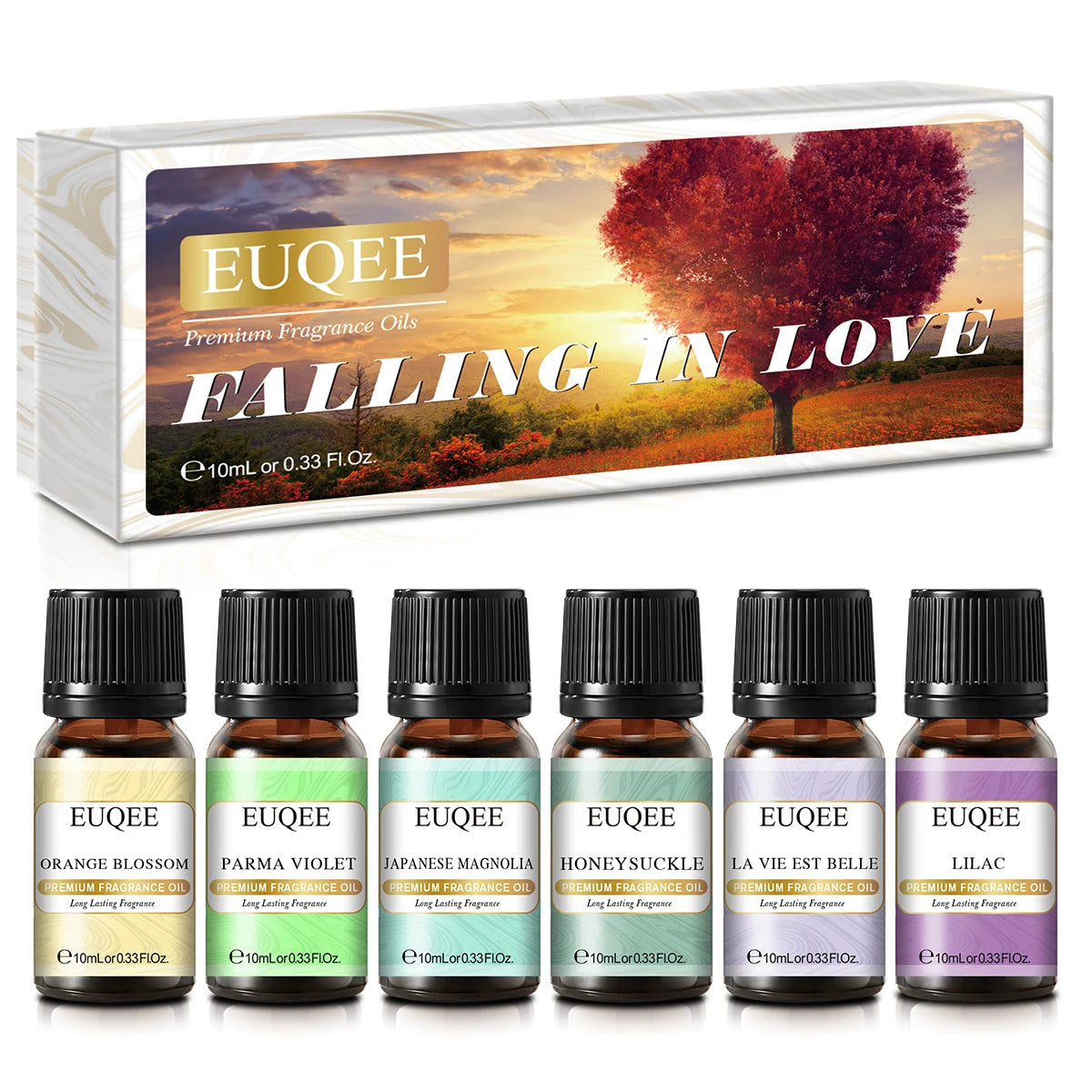 EUQEE Aromatherapy Fragrance Oil Gift Set Six Bottles