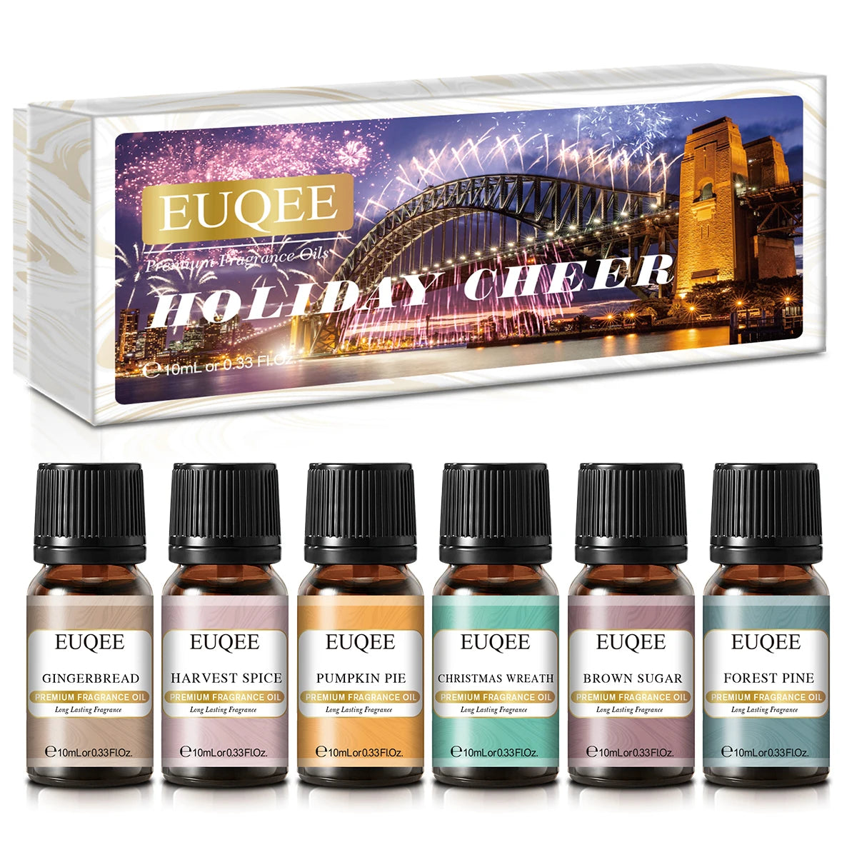 EUQEE Aromatherapy Fragrance Oil Gift Set Six Bottles