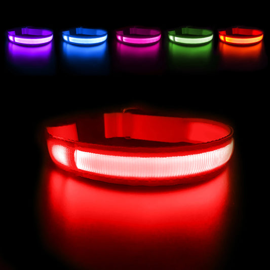 MASBRILL LED Dog Collar Waterproof Glow Necklace Lighting Up