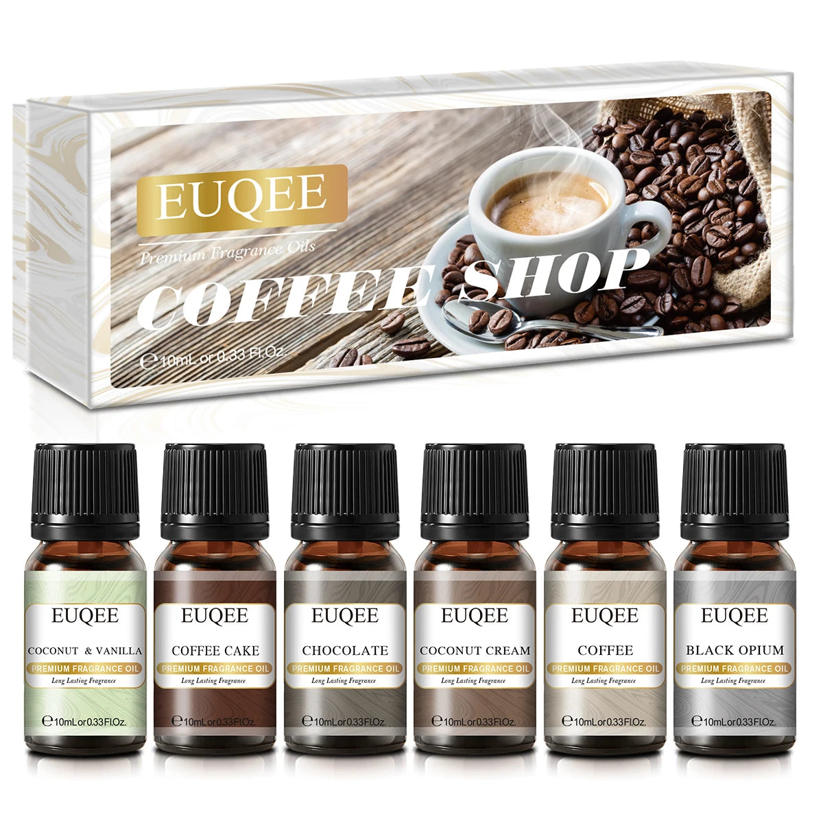 EUQEE Aromatherapy Fragrance Oil Gift Set Six Bottles