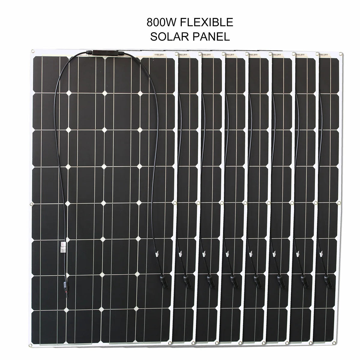1000w flexible solar panel 12v 24v panel solar 100w monocrystalline  battery charger for rv electric car camping yacht