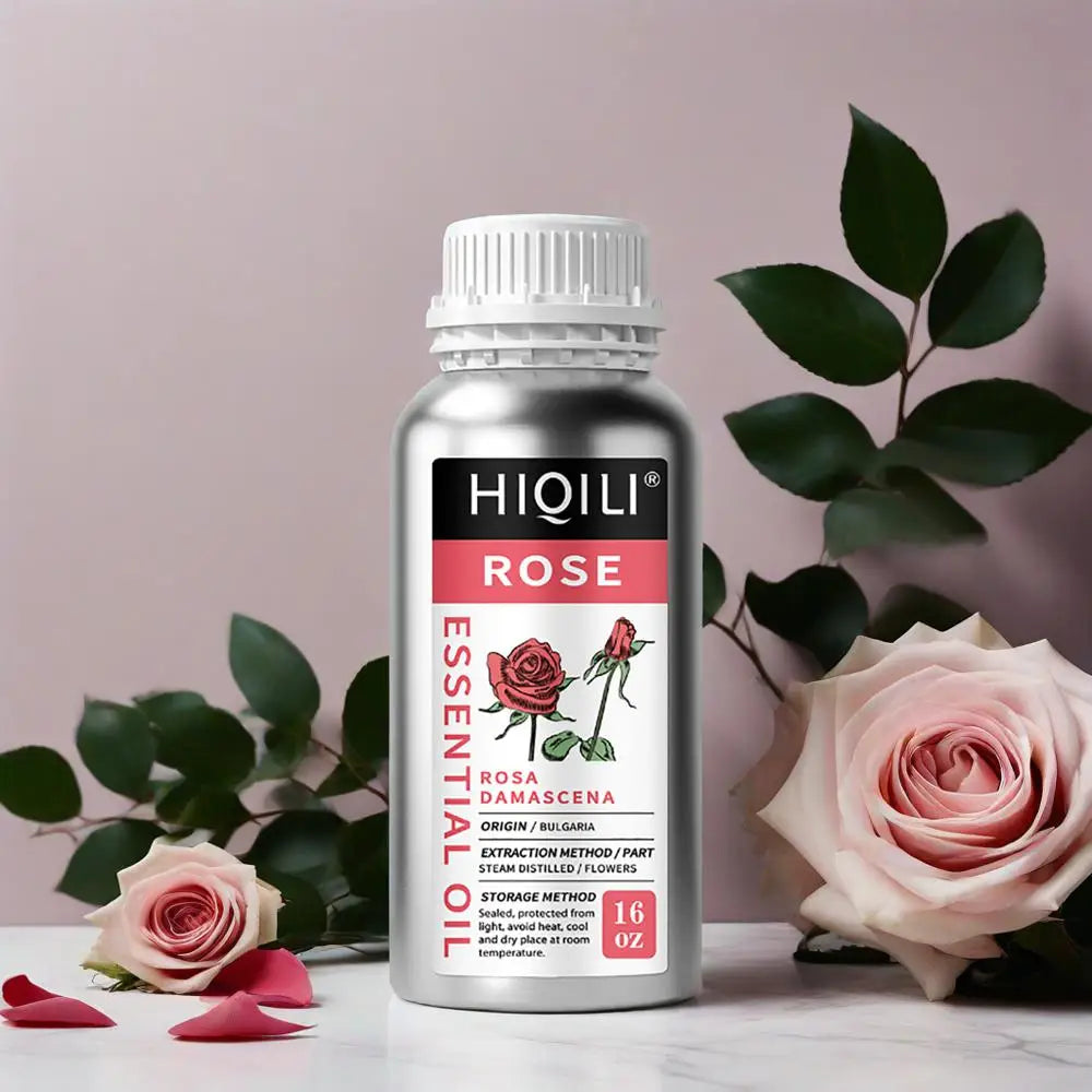 HIQILI Rose Essential Oil Pure For Diffuser Aromatherapy