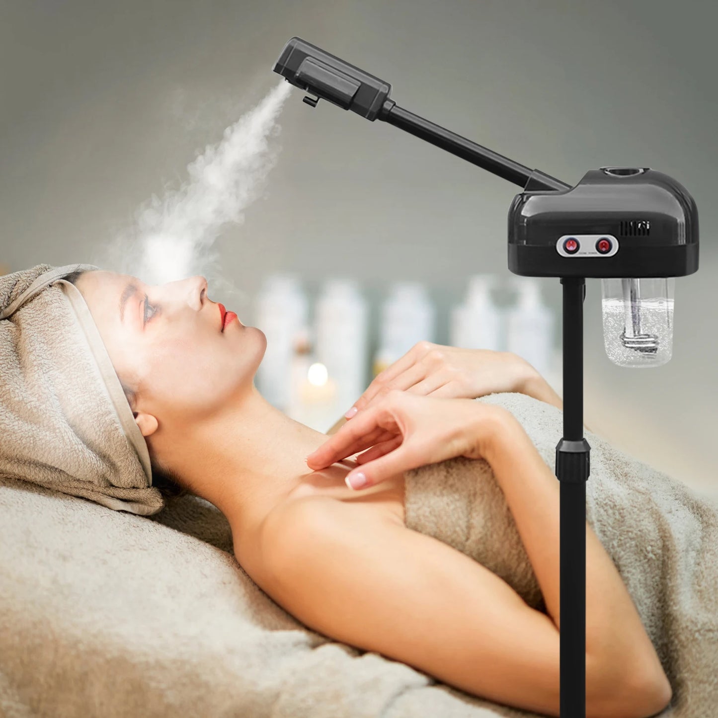 Facial Steamer Floor Standing With 360 Degree Wheels US Plug