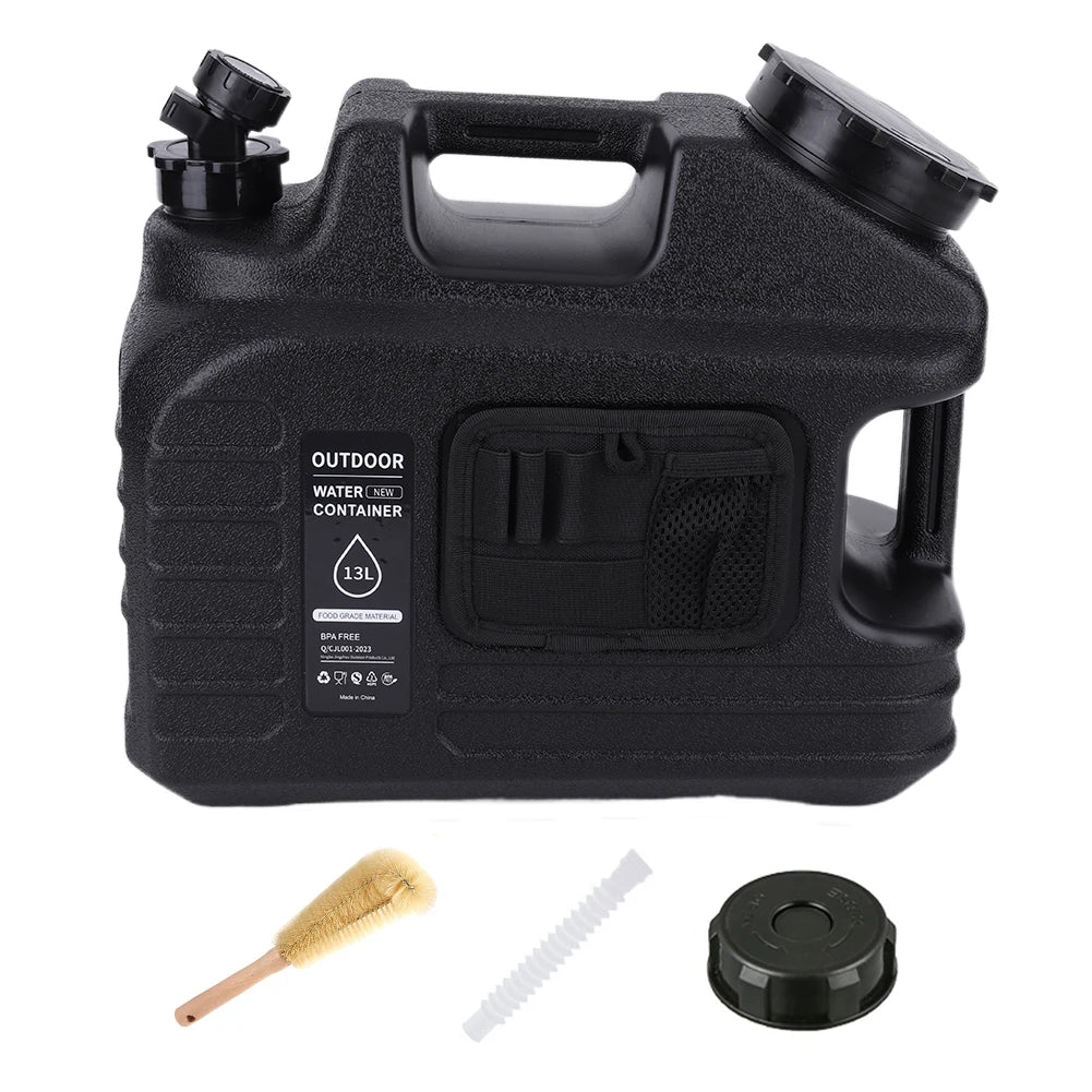 13L Camping Water Jug Removable Spigot Emergency Water Storage Portable for Outdoor Hiking Camping Home Use