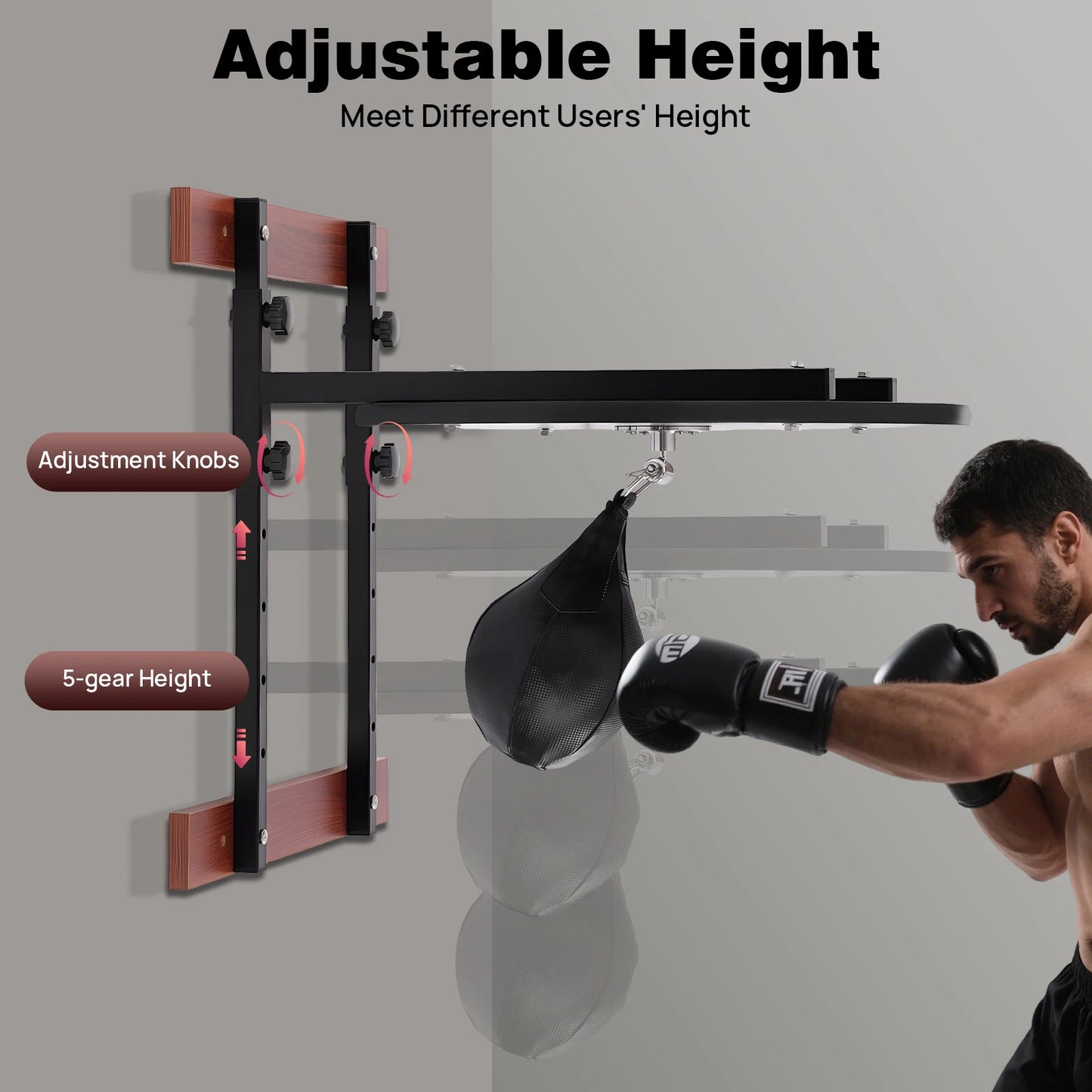 Heavy Duty Adjustable Speed Bag Platform Kit For Boxing Training