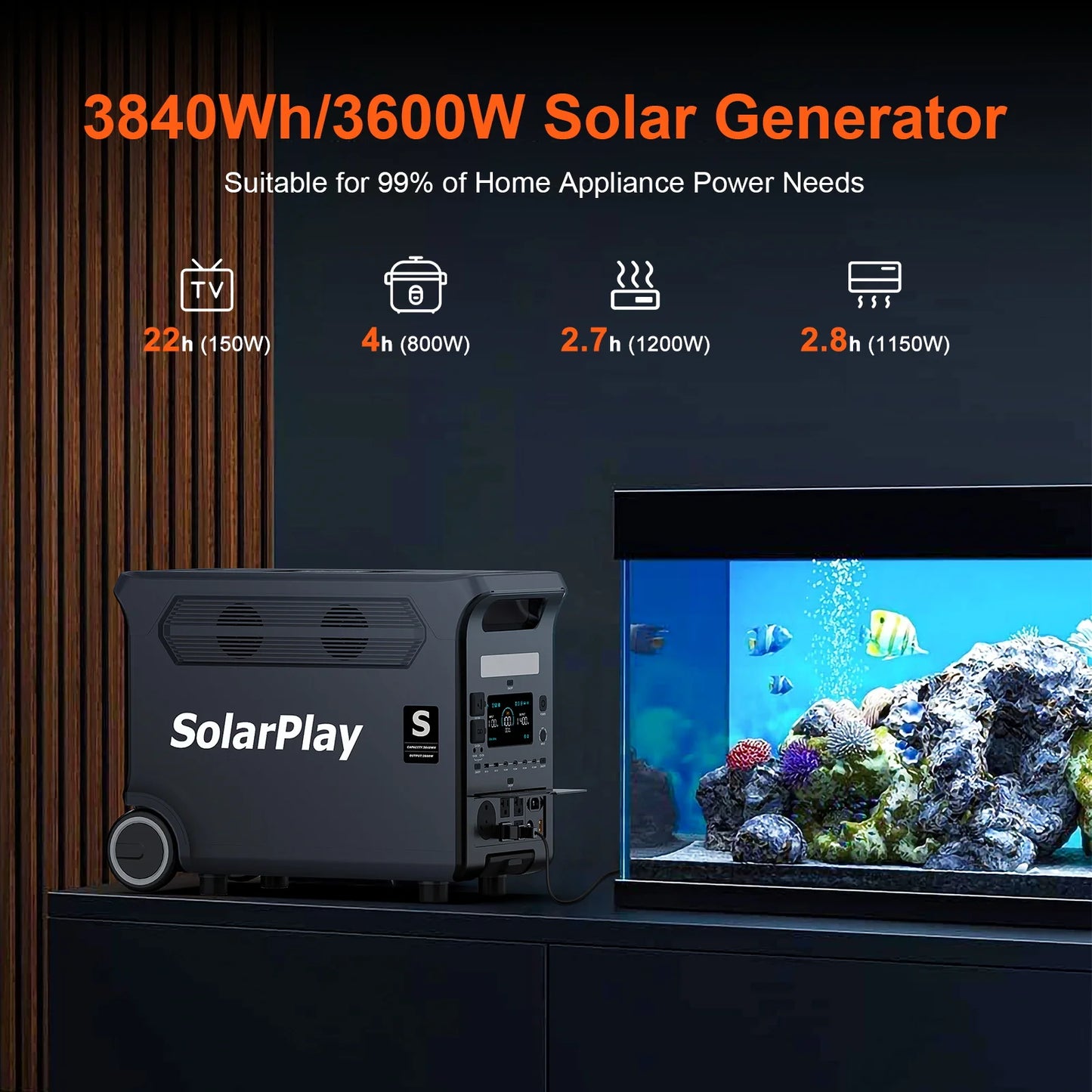 SOLARPLAY 3600W Portable Power Station With Foldable Solar Panels