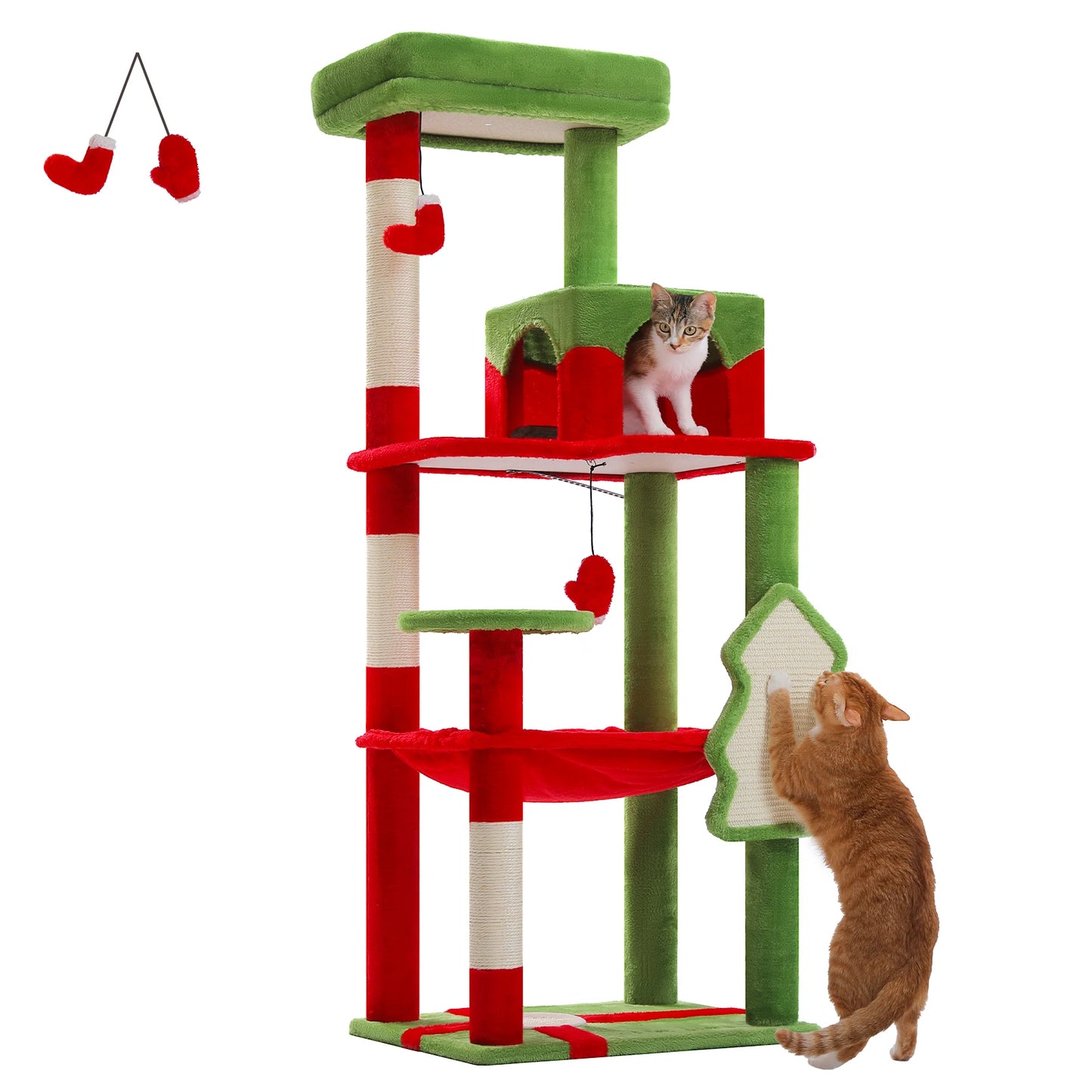 PAWZ Road 5 Level Indoor Cat Tree With Large Hammock And Scratching Posts