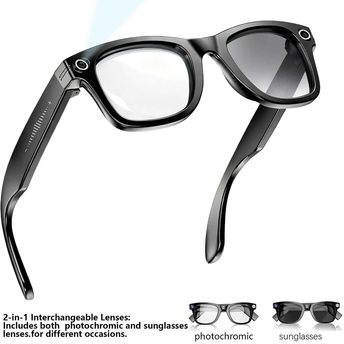 Smart AI Camera Glasses With Real Time Translation 1080P Video