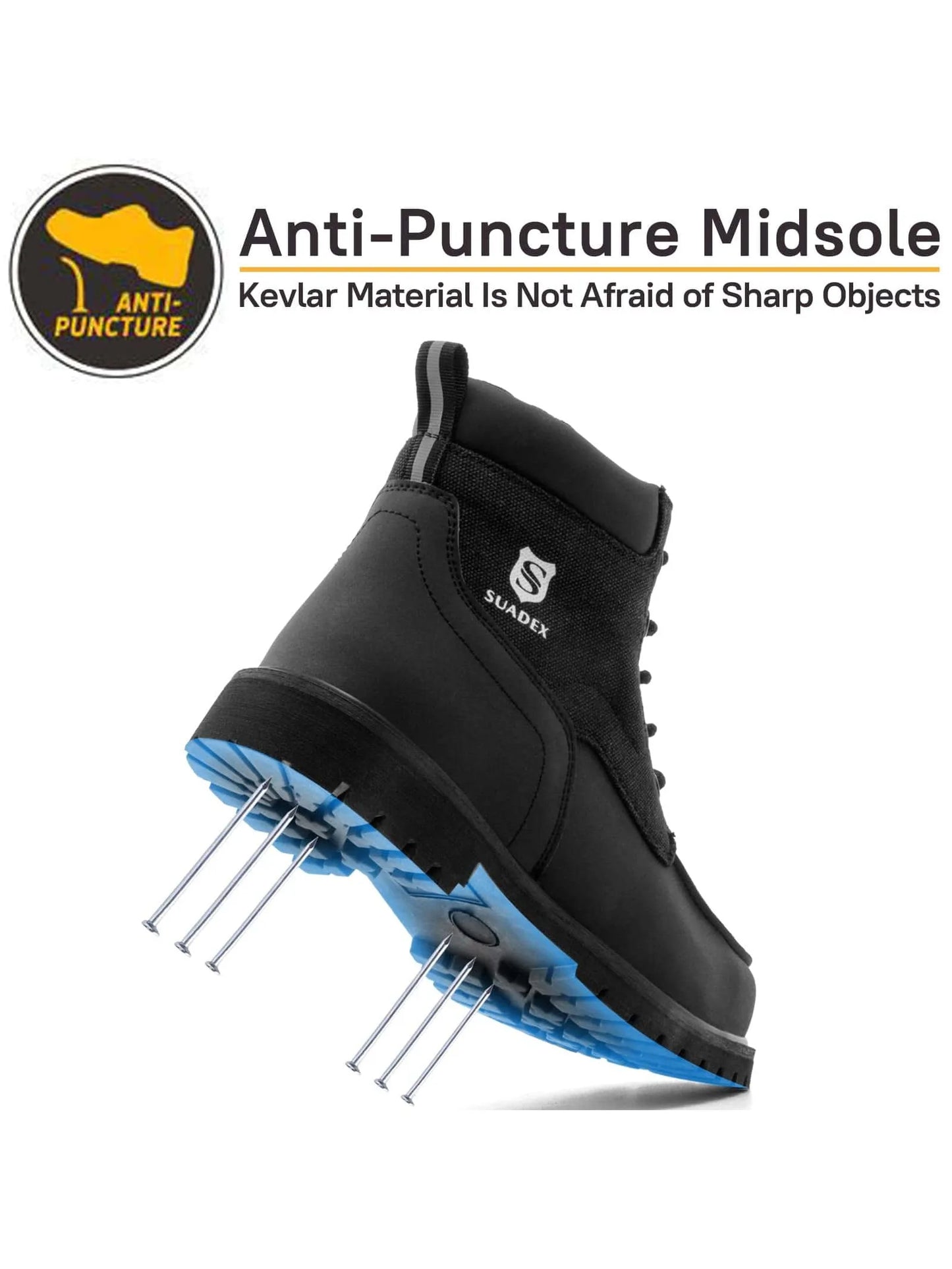 SUADEX Steel Toe Waterproof Work Boots For Men And Women