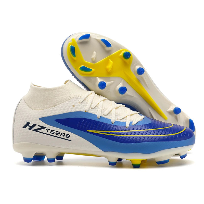 Qztzx Men's Soccer Shoes Breathable Cleats for Outdoor Play
