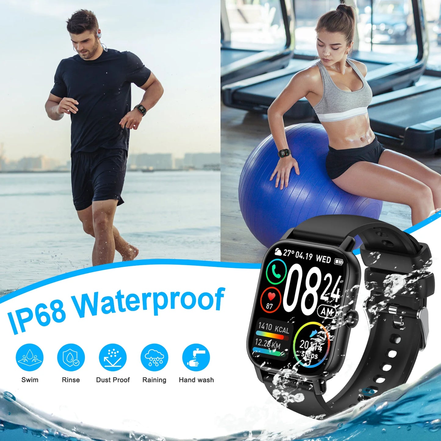EIGIIS P66D Smart Watch Health Monitoring IP68 Waterproof