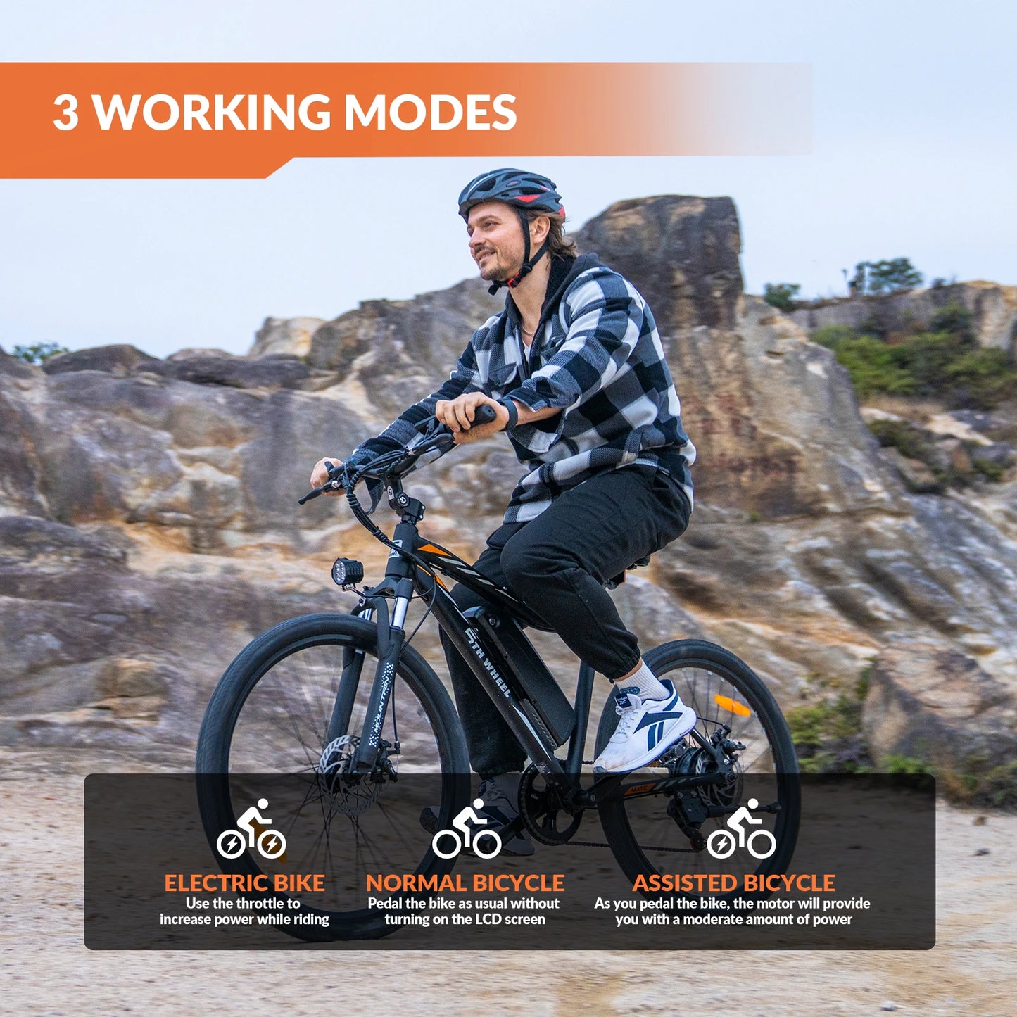 5TH WHEEL AB17 Electric Bike With 700W Peak Motor LCD