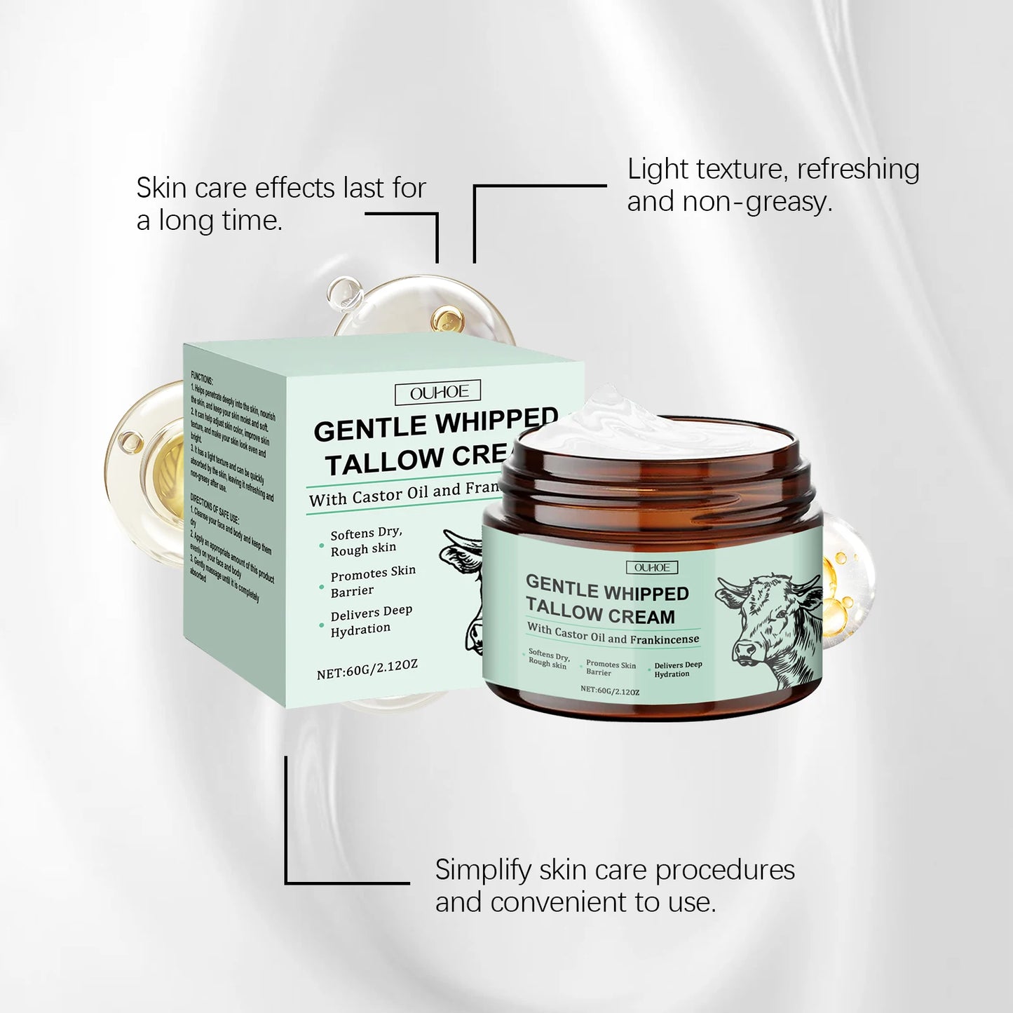 Ouhoe Beef Tallow Face Cream Moisturizing Brightening
